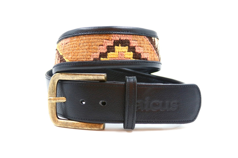 Kilim Gürtel - XXS - No. 8027 Black