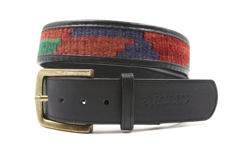 Kilim Gürtel - L - No. 100110 Black