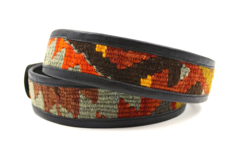Kilim Gürtel - L - No. 100114 Black
